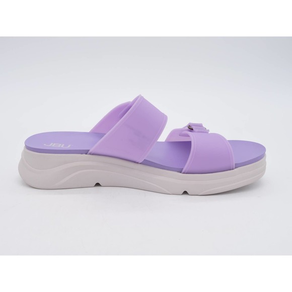 JBU Sandals Womens 9.5 Purple Fenton Platform Waterproof Slides Slip On PVC - Picture 3 of 10